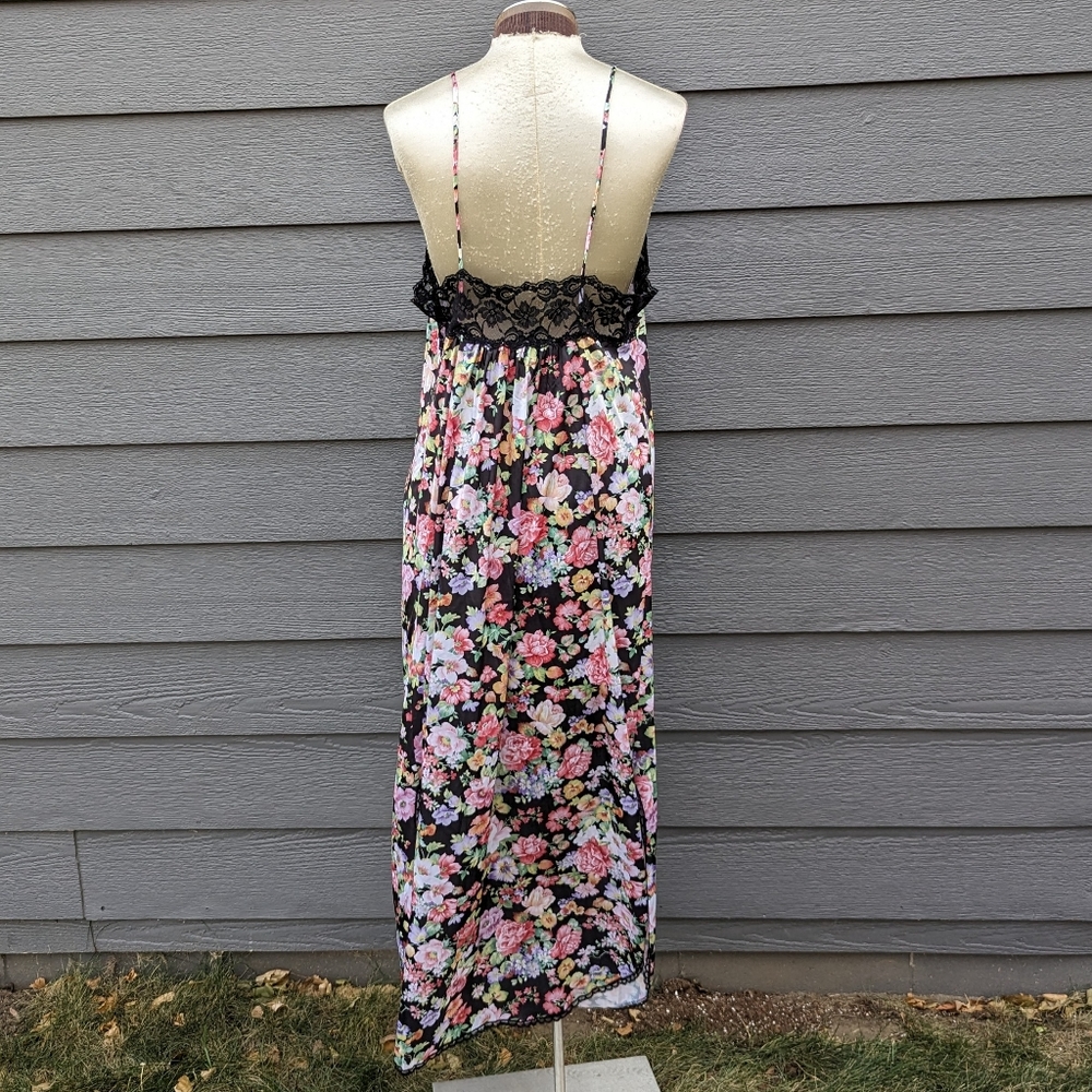 FLORAL vintage NIGHTGOWN and ROBE set L Xl - Picture 9 of 14